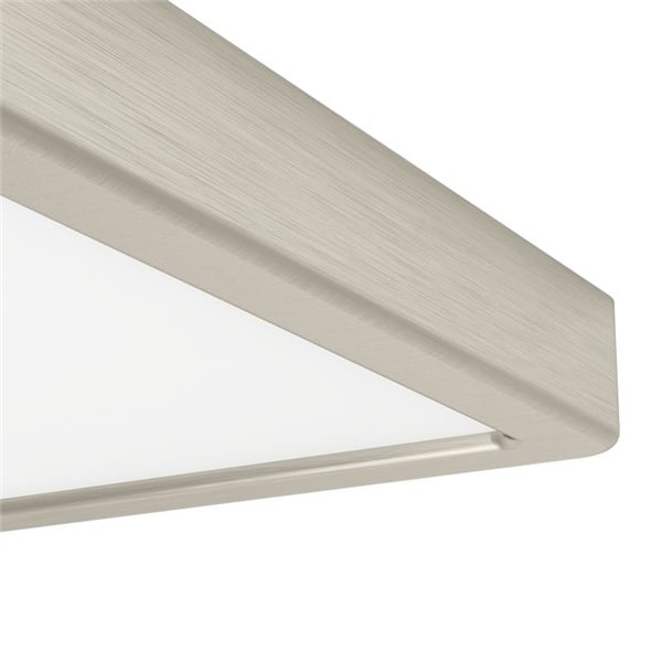 Luminaria LED de techo de superficie FUEVA 6, níquel 220×220mm, 10,5W 1200Lm, CCT (2700K-4000K-6500K), IP20
