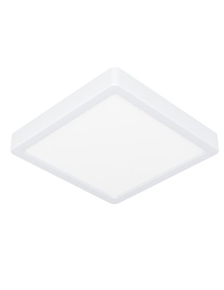 Plafonnier de salle de bain carré blanc FUEVA 6 LED, 220 x 220 mm, 10,5 W, 1 200 lm, CCT (2 700 K-4 000 K-6 500 K), IP44