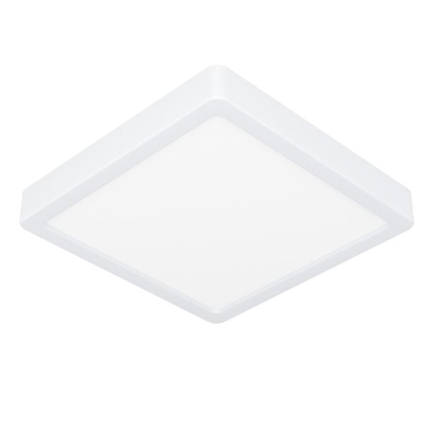Luminária de teto de banheiro quadrada branca FUEVA 6 LED, 220x220 mm, 10,5 W, 1200 Lm, CCT (2700 K-4000 K-6500 K), IP44