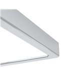 Plafón de techo baño LED cuadrada cromo FUEVA 6 220×220mm, 10,5W 1200Lm, CCT (2700K-4000K-6500K), IP44