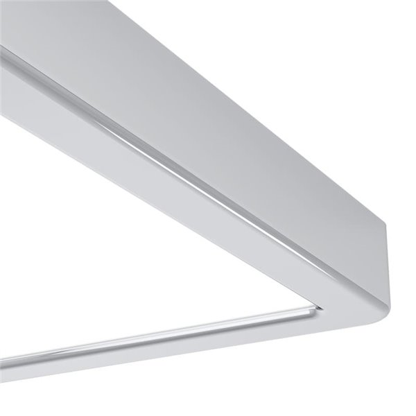 Plafonnier LED carré chromé FUEVA 6 220 x 220 mm pour salle de bain, 10,5 W, 1 200 lm, CCT (2 700 K-4 000 K-6 500 K), IP44
