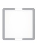 Plafón de techo baño LED cuadrada cromo FUEVA 6 220×220mm, 10,5W 1200Lm, CCT (2700K-4000K-6500K), IP44