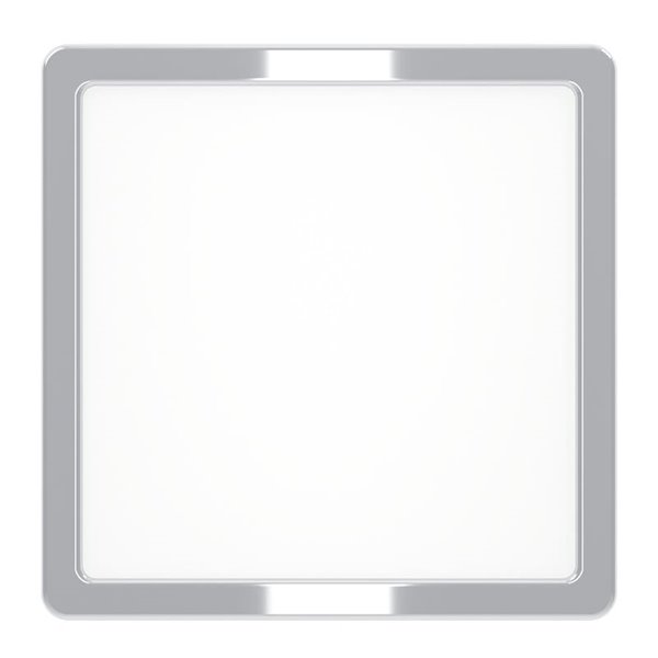 Plafonnier LED carré chromé FUEVA 6 220 x 220 mm pour salle de bain, 10,5 W, 1 200 lm, CCT (2 700 K-4 000 K-6 500 K), IP44