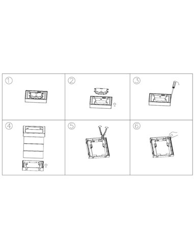 Luminária de teto LED quadrada de superfície FUEVA 6 níquel 150×150mm, 6,3W 720Lm, CCT (2700K-4000K-6500K), IP20