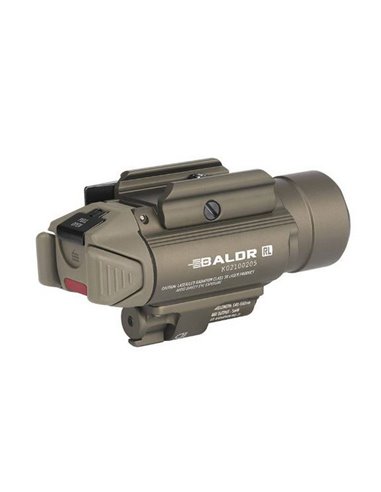 Lanterna de ponto vermelho BALDR RL com alcance de 240 m, bateria CR123A de 1.120 lm e 1600 mAh e 3 V (inclusa)