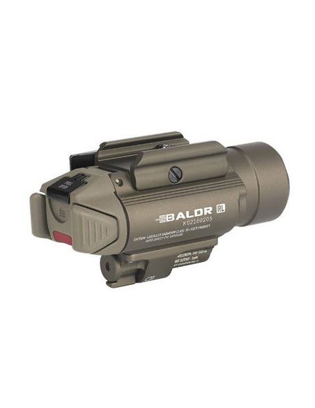 Lampe torche à point rouge BALDR RL, portée de 240 m, 1 120 lm, pile CR123A 1 600 mAh 3 V (incluse)