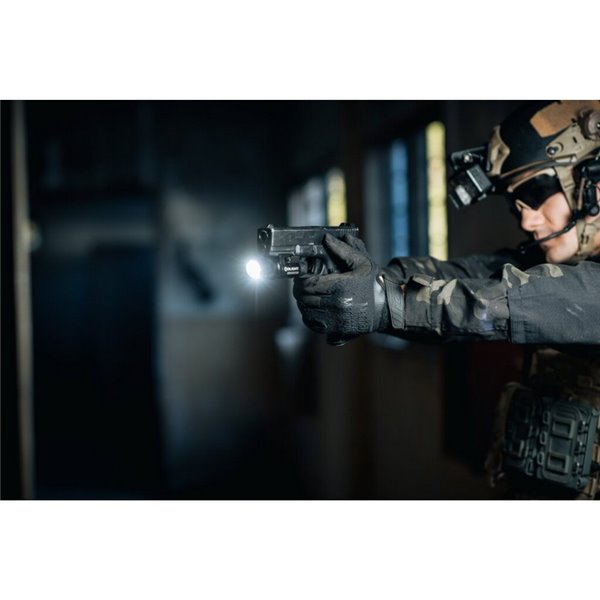 Linterna táctica para arma BALDR Pro R 1350Lm, 200m alcance, láser verde, IPX4 y recargable