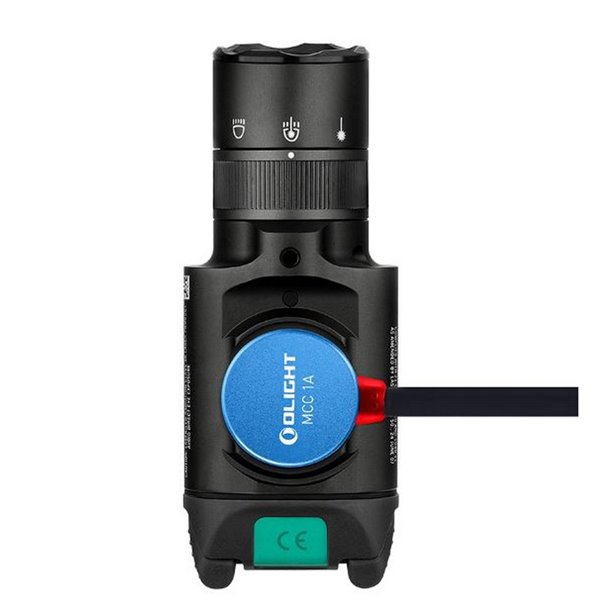 Lanterna tática BALDR Pro R 1350Lm, alcance de 200 m, laser verde, IPX4, recarregável