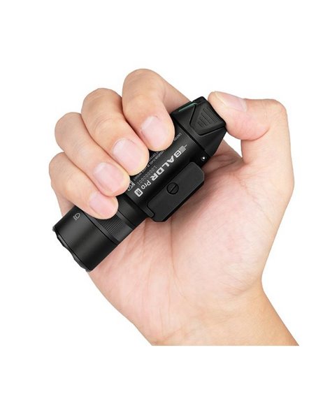 Linterna táctica para arma BALDR Pro R 1350Lm, 200m alcance, láser verde, IPX4 y recargable