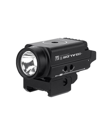 Lampe torche d'arme Baldr S 800 lm avec pointeur laser vert, portée de 130 m, IPX4 et rechargeable