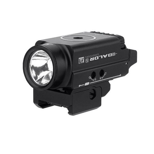 Linterna para arma BALDR S 800Lm con puntero láser verde, 130m alcance, IPX4 y recargable