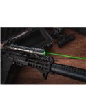 Linterna táctica para arma ODIN GL 1500Lm con láser verde, 215m alcance, IPX4 y Montura Picatinny