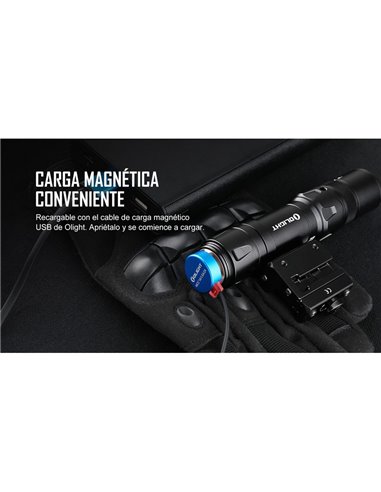 Linterna para arma ODIN GL Mini 1000Lm, 180m alcance, láser verde, IPX4 y Montura Picatinny