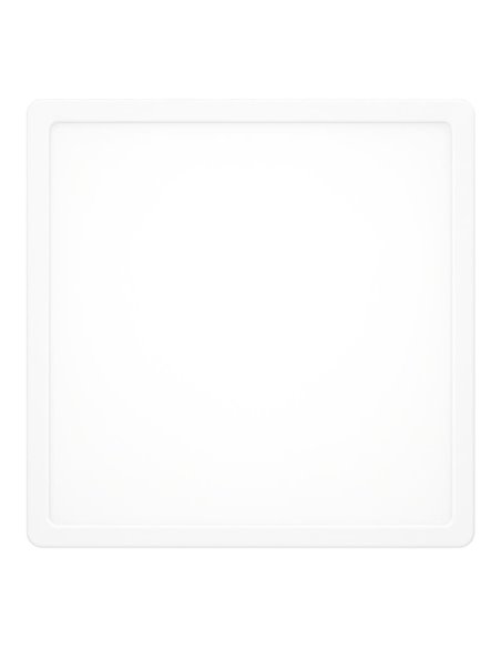 Plafonnier carré blanc FUEVA 6 LED en saillie, 290 x 290 mm, 14,2 W, 1 800 lm, CCT (2 700 K-4 000 K-6 500 K), IP20