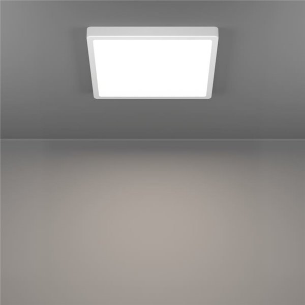 Plafón LED de superficie cuadrado blanco FUEVA 6 290×290mm, 14,2W 1800Lm, CCT (2700K-4000K-6500K), IP20