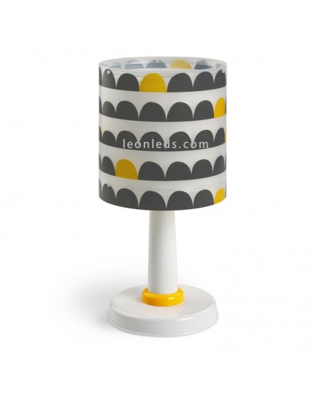Lámpara Sobremesa Infantil Wonder 1XE14 70651 Blanca Negra y Amarilla mesa de noche | LeonLeds Iluminación