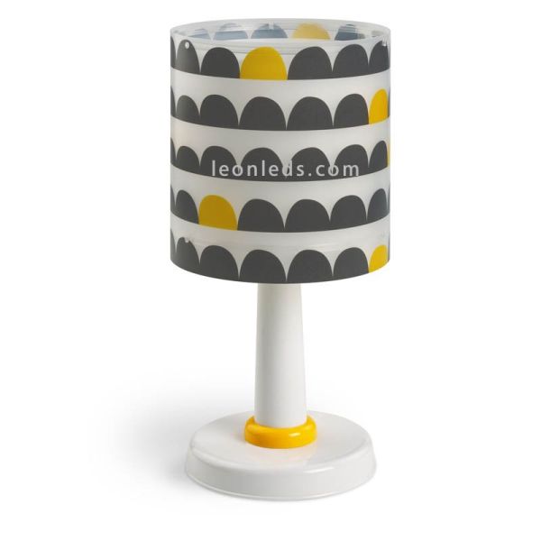 Lámpara Sobremesa Infantil Wonder 1XE14 70651 Blanca Negra y Amarilla mesa de noche | LeonLeds Iluminación