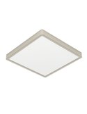 Luminaria LED de techo de superficie FUEVA 6 níquel 290×290mm, 14,2W 1800Lm, CCT (2700K-4000K-6500K), IP20