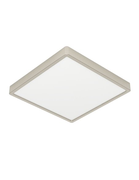 Luminaria LED de techo de superficie FUEVA 6 níquel 290×290mm, 14,2W 1800Lm, CCT (2700K-4000K-6500K), IP20