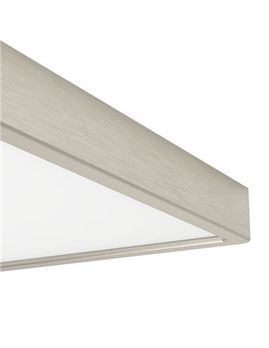Luminaria LED de techo de superficie FUEVA 6 níquel 290×290mm, 14,2W 1800Lm, CCT (2700K-4000K-6500K), IP20