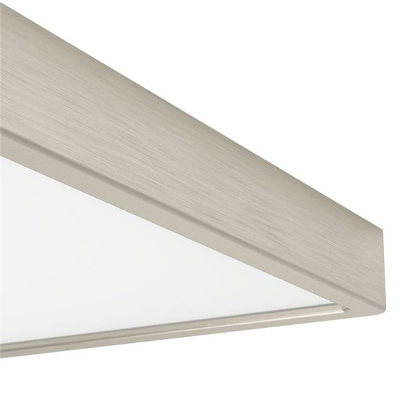 Luminaria LED de techo de superficie FUEVA 6 níquel 290×290mm, 14,2W 1800Lm, CCT (2700K-4000K-6500K), IP20