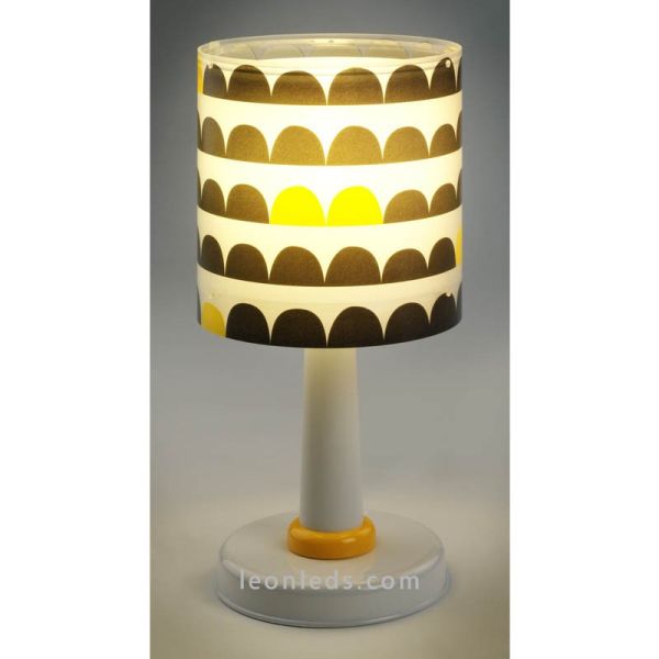 Lámpara Sobremesa Infantil Wonder 1XE14 70651 Blanca Negra y Amarilla mesa de noche | LeonLeds Iluminación