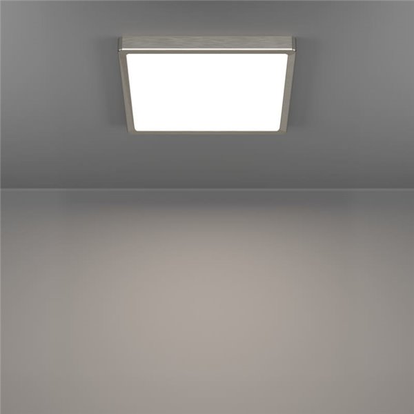 Luminaria LED de techo de superficie FUEVA 6 níquel 290×290mm, 14,2W 1800Lm, CCT (2700K-4000K-6500K), IP20