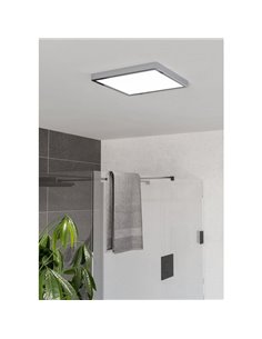 Luminária de teto LED quadrada para banheiro, cromada, FUEVA 6, 290 x 290 mm, 14,2 W, 1800 lm, CCT (2700K-4000K-6500K), IP44 2