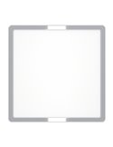 Plafón LED de techo cuadrado para baño cromo FUEVA 6 290×290mm, 14,2W 1800Lm, CCT (2700K-4000K-6500K), IP44