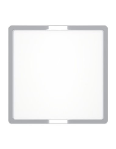 Plafonnier LED carré pour salle de bain, chromé, FUEVA 6, 290 x 290 mm, 14,2 W, 1800 lm, CCT (2700K-4000K-6500K), IP44