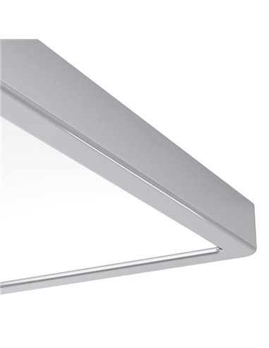 Plafonnier LED carré pour salle de bain, chromé, FUEVA 6, 290 x 290 mm, 14,2 W, 1800 lm, CCT (2700K-4000K-6500K), IP44