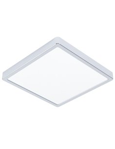 Luminária de teto LED quadrada para banheiro, cromada, FUEVA 6, 290 x 290 mm, 14,2 W, 1800 lm, CCT (2700K-4000K-6500K), IP44