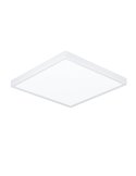 Luminária de teto quadrada branca FUEVA 6 LED para montagem em superfície, 390 x 390 mm, 17,5 W, 2800 lm, CCT (2700K-4000K-6500K
