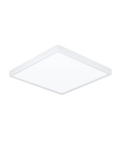 Plafonnier carré blanc FUEVA 6 LED en saillie, 390 x 390 mm, 17,5 W, 2800 lm, CCT (2700K-4000K-6500K), IP20