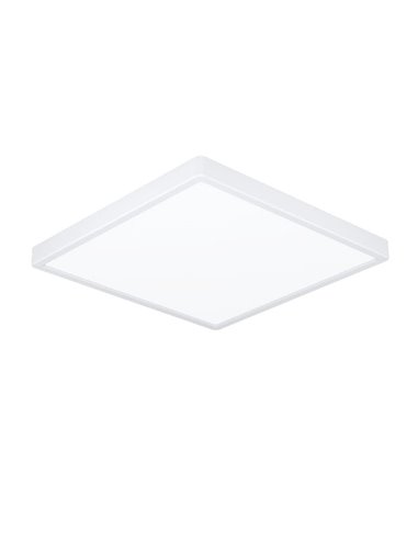 Plafonnier carré blanc FUEVA 6 LED en saillie, 390 x 390 mm, 17,5 W, 2800 lm, CCT (2700K-4000K-6500K), IP20