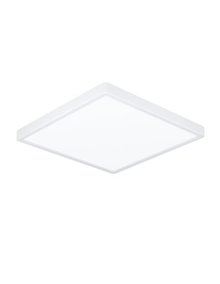 Plafonnier carré blanc FUEVA 6 LED en saillie, 390 x 390 mm, 17,5 W, 2800 lm, CCT (2700K-4000K-6500K), IP20