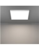Plafonnier carré blanc FUEVA 6 LED en saillie, 390 x 390 mm, 17,5 W, 2800 lm, CCT (2700K-4000K-6500K), IP20