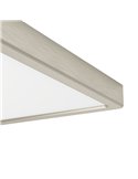 Plafón LED de superficie cuadrado níquel mate FUEVA 6 390×390mm, 17,5W 2800Lm, CCT (2700K-4000K-6500K), IP20