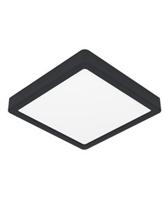 Plafón LED inteligente CONNECT-Z cuadrado negro FUEVA 6-Z 220×220mm, 10,5W 1600Lm, RGB+CCT (2700K-6500K)