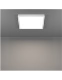 Plafón LED inteligente CONNECT-Z cuadrado blanco FUEVA 6-Z 290×290mm, 13,5W 2000Lm, RGB+CCT (2700K-6500K)