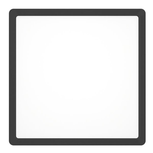 Plafón LED inteligente CONNECT-Z cuadrado negro FUEVA 6-Z 290×290mm, 13,5W 2000Lm, RGB+CCT (2700K-6500K)