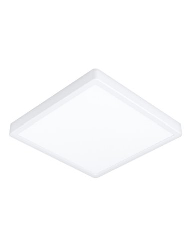 Plafonnier LED intelligent carré blanc CONNECT-Z FUEVA 6-Z 390 x 390 mm, 17,8 W, 2 700 lm, RGB+CCT (2 700 K-6 500 K)