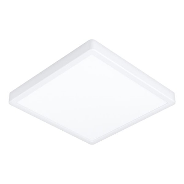 Plafón LED inteligente CONNECT-Z cuadrado blanco FUEVA 6-Z 390×390mm, 17,8W 2700Lm, RGB+CCT (2700K-6500K)