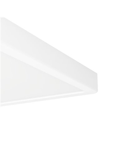 FUEVA 6-Z 390x390mm, 17,8W 2700Lm, RGB+CCT (2700K-6500K), luminária de teto LED inteligente CONNECT-Z quadrada branca
