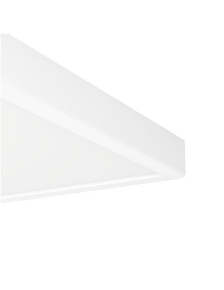 Plafón LED inteligente CONNECT-Z cuadrado blanco FUEVA 6-Z 390×390mm, 17,8W 2700Lm, RGB+CCT (2700K-6500K)