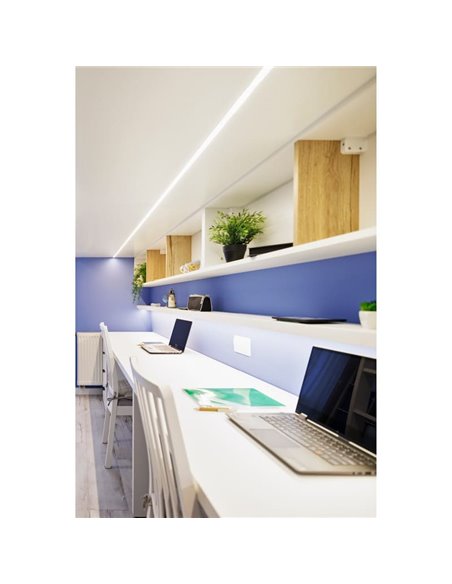 Perfil de aluminio en esquina blanco 2000*18*18mm -TIRAS LED STRIPS-