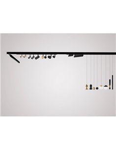 Rail photo magnétique encastré blanc 48V, MAGNETO 1 et 2 m, couvercle inclus 2