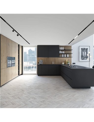 Luminária pendente LED decorativa, corpo duplo, branca, 7W, MAGNETO, para calha magnética, 3000K, 560Lm, 38º