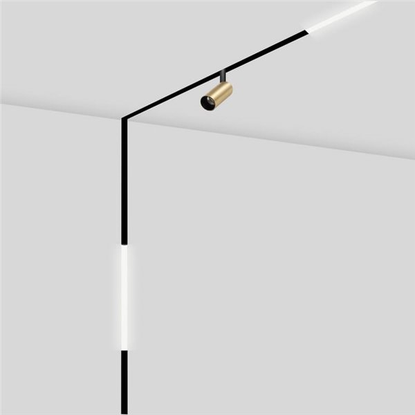 Carril de superficie para focos de 48V blanco MAGNETO, con tapa incluida, de 1 y 2 metros