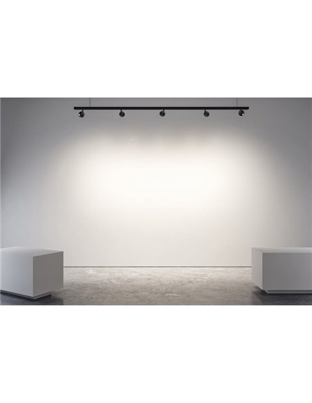 Rail de projecteur magnétique 48 V - Magneto - 1 et 2 m Noir texturé